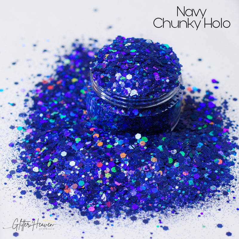 Navy Chunky Holo Glitter - GH