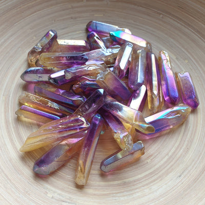 Purple Aura Quartz Crystal Points 100gm (3.52oz)