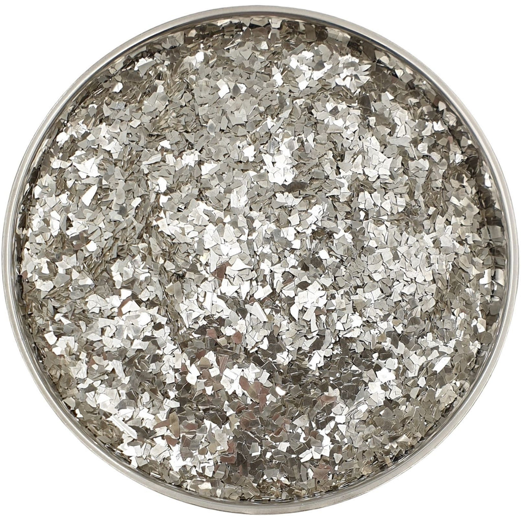 German Glass Glitter in Pearl White ~ Fine Grit ~ 2 oz in Jar