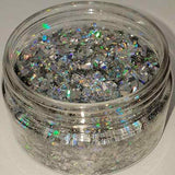 Silver Halo - Glitter Flake Holographic