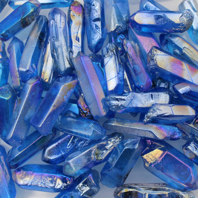 Blue Aura Quartz Crystal Points 100gm (3.52oz)