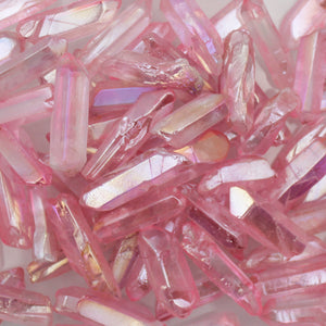 Rose Pink Aura Quartz Crystal Points 100gm (3.52oz)