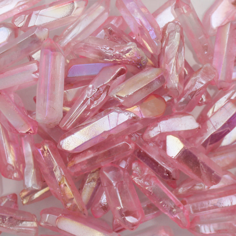 Rose Pink Aura Quartz Crystal Points 100gm (3.52oz)